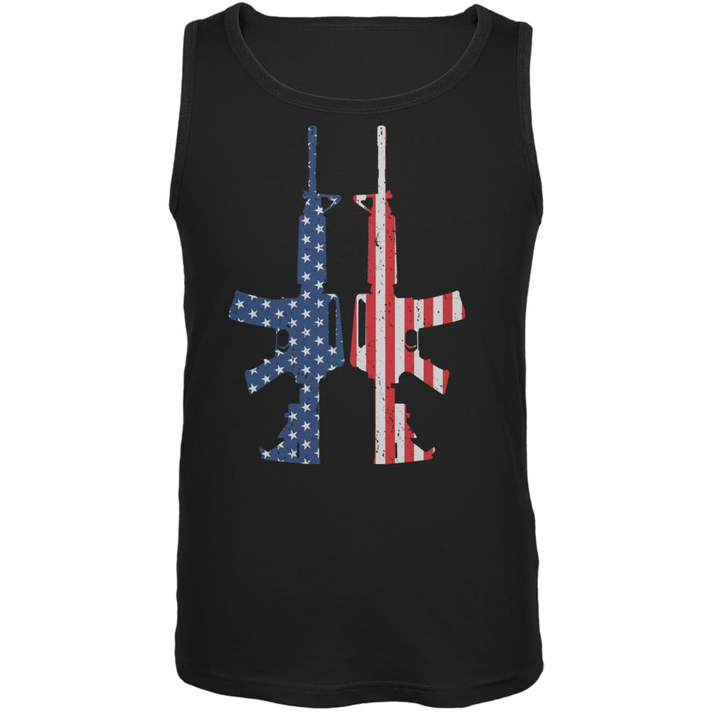 Stars And Stripes AR15  Black Adult Tank Top Men's Tank Tops Old Glory 2XL Black 