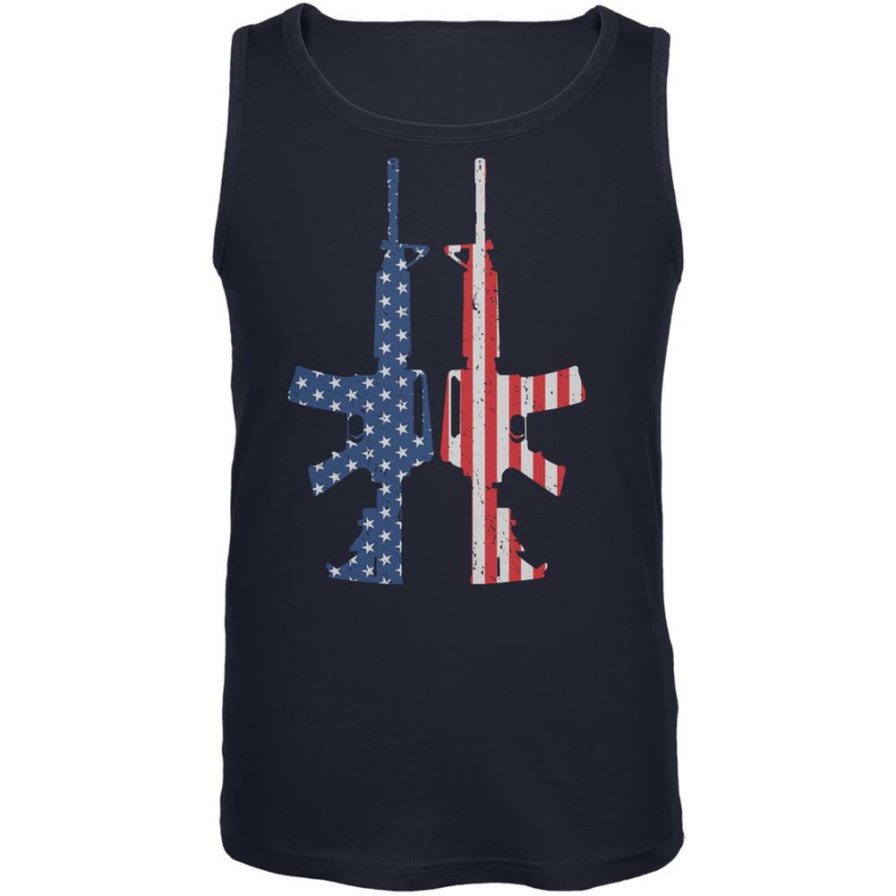 Stars And Stripes AR15  Navy Adult Tank Top Men's Tank Tops Old Glory 2XL Blue 