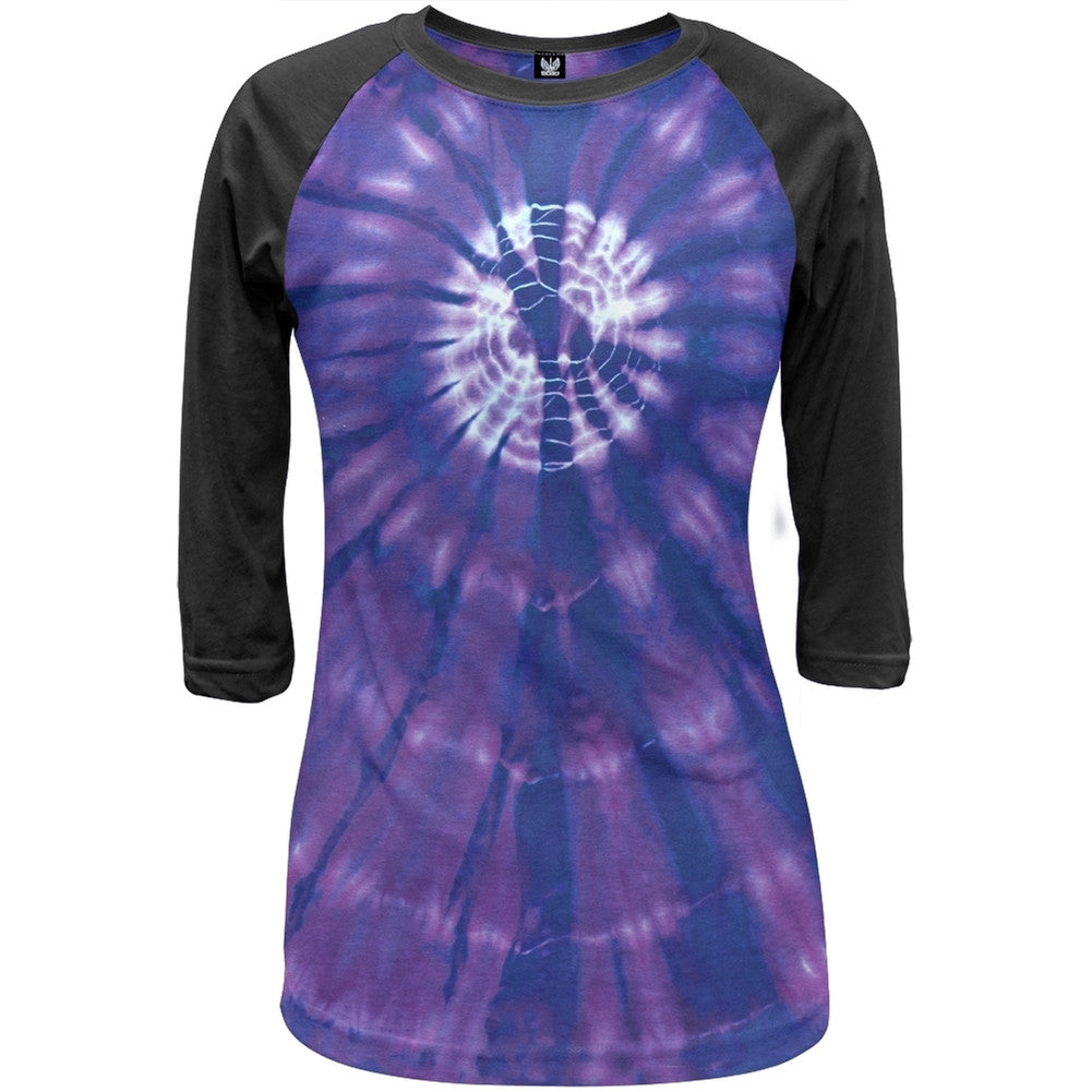 Purple Burst - Tie Dye Juniors Raglan Juniors Raglans Old Glory   