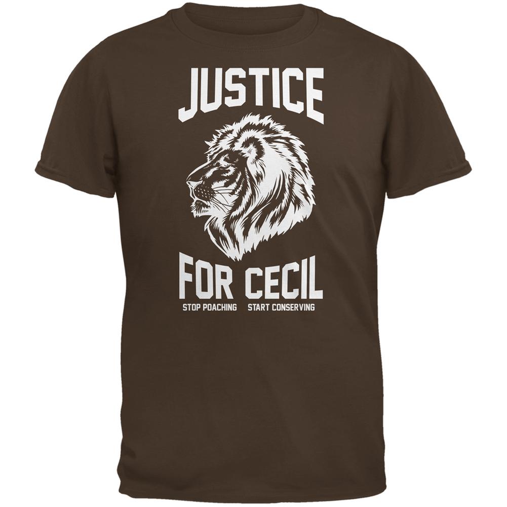 Justice for Cecil Brown Adult T-Shirt Men's T-Shirts Old Glory 2XL Brown 