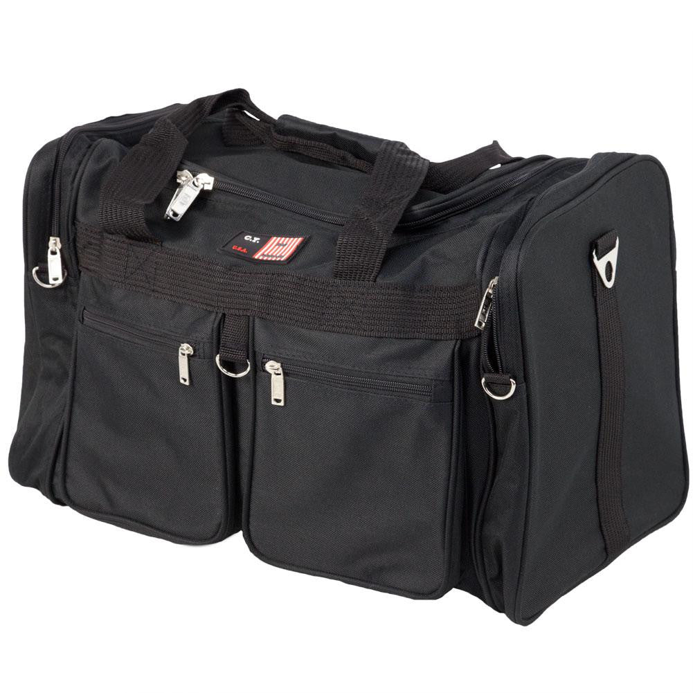 Black 5-Pocket 18 Duffle Bag Duffle Bags Old Glory   