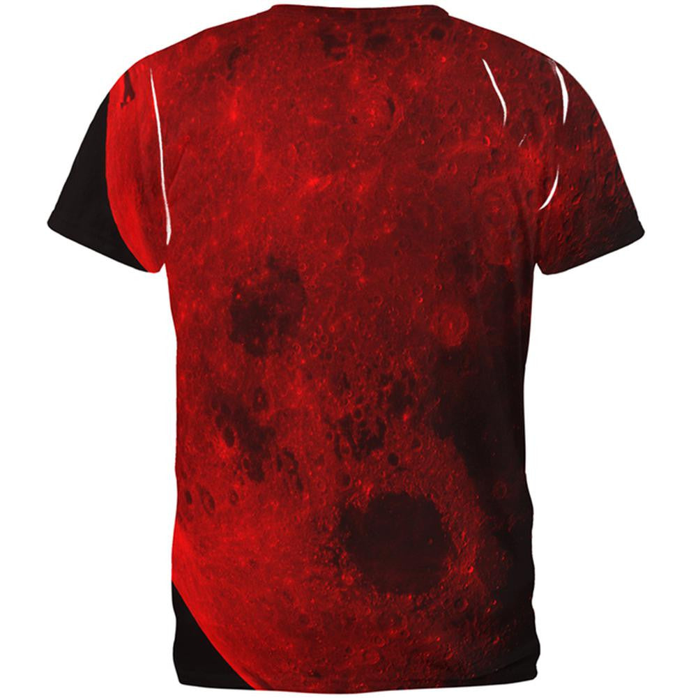 Halloween Blood Moon All Over Adult T-Shirt Men's T-Shirts Old Glory   