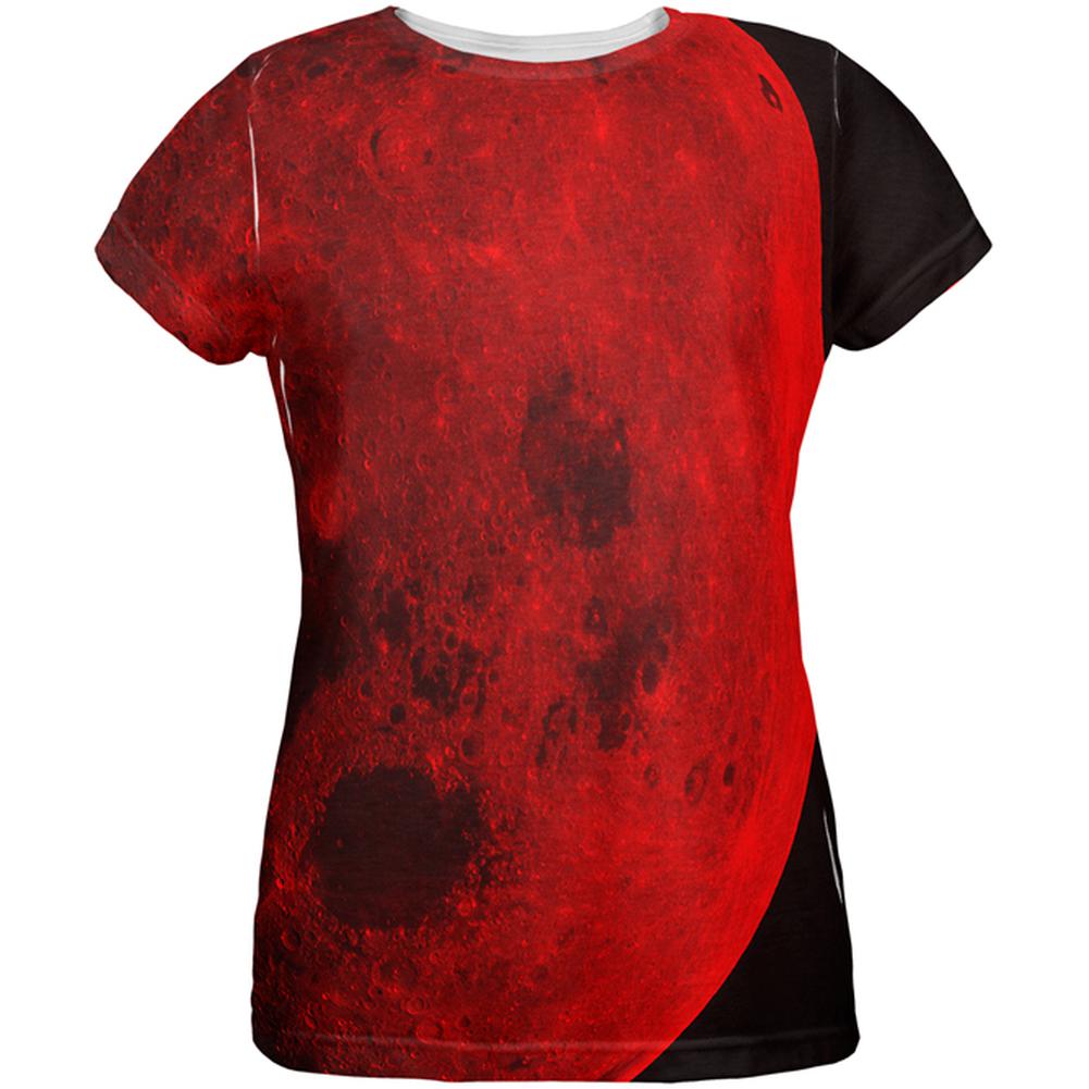 Halloween Blood Moon All Over Womens T-Shirt Women's T-Shirts Old Glory 2XL Multi 