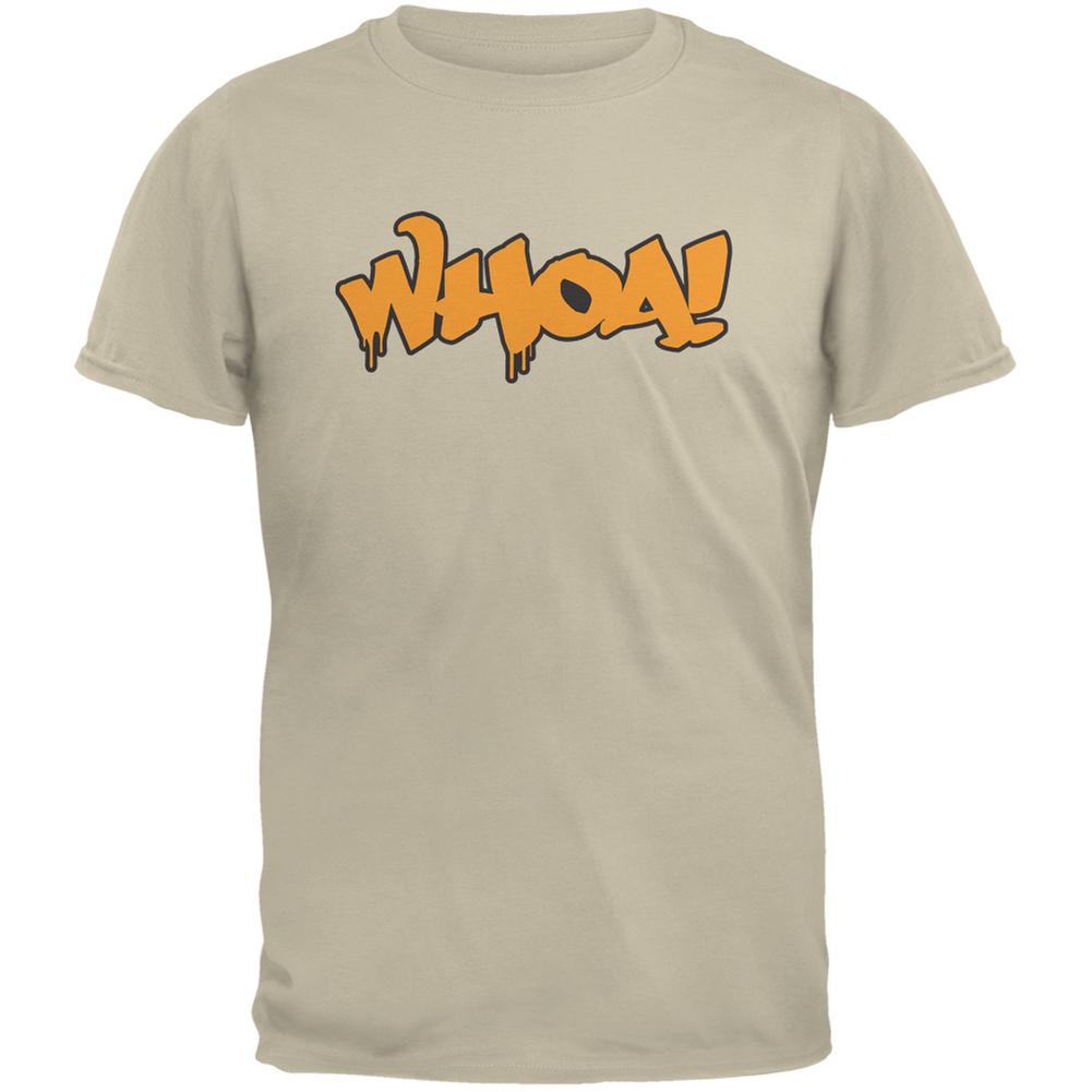 Whoa! Graffiti Sand Adult T-Shirt Men's T-Shirts Old Glory 2XL Beige 