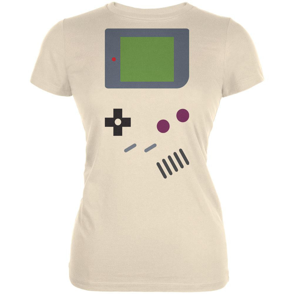 Handheld Gamer Cream Juniors Soft T-Shirt Juniors T-Shirts Video Games 2XL Off-White 