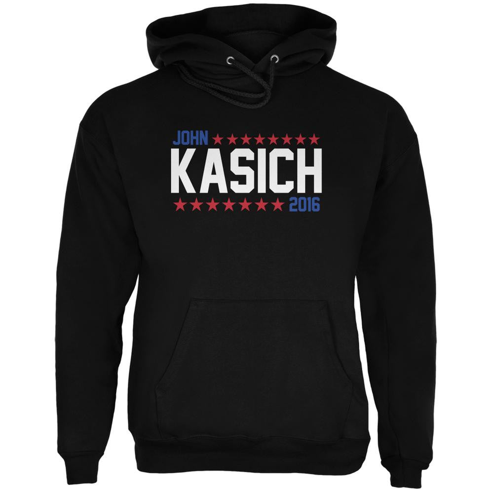 Election John Kasich 2016 American Stars Black Adult Hoodie Men's Hoodies Old Glory 2XL Black 