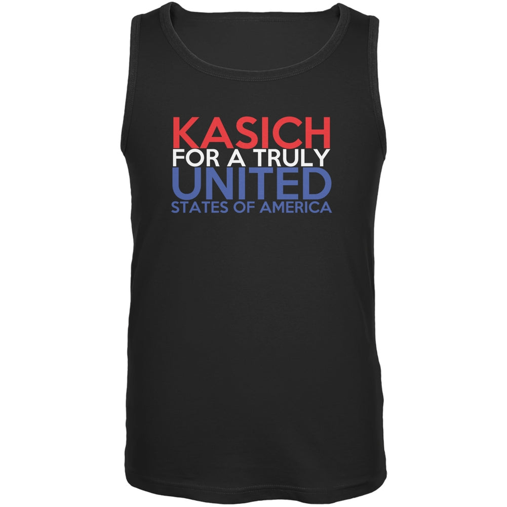 Election 2016 John Kasich Truly United Black Adult Tank Top Men's Tank Tops Old Glory 2XL Black 