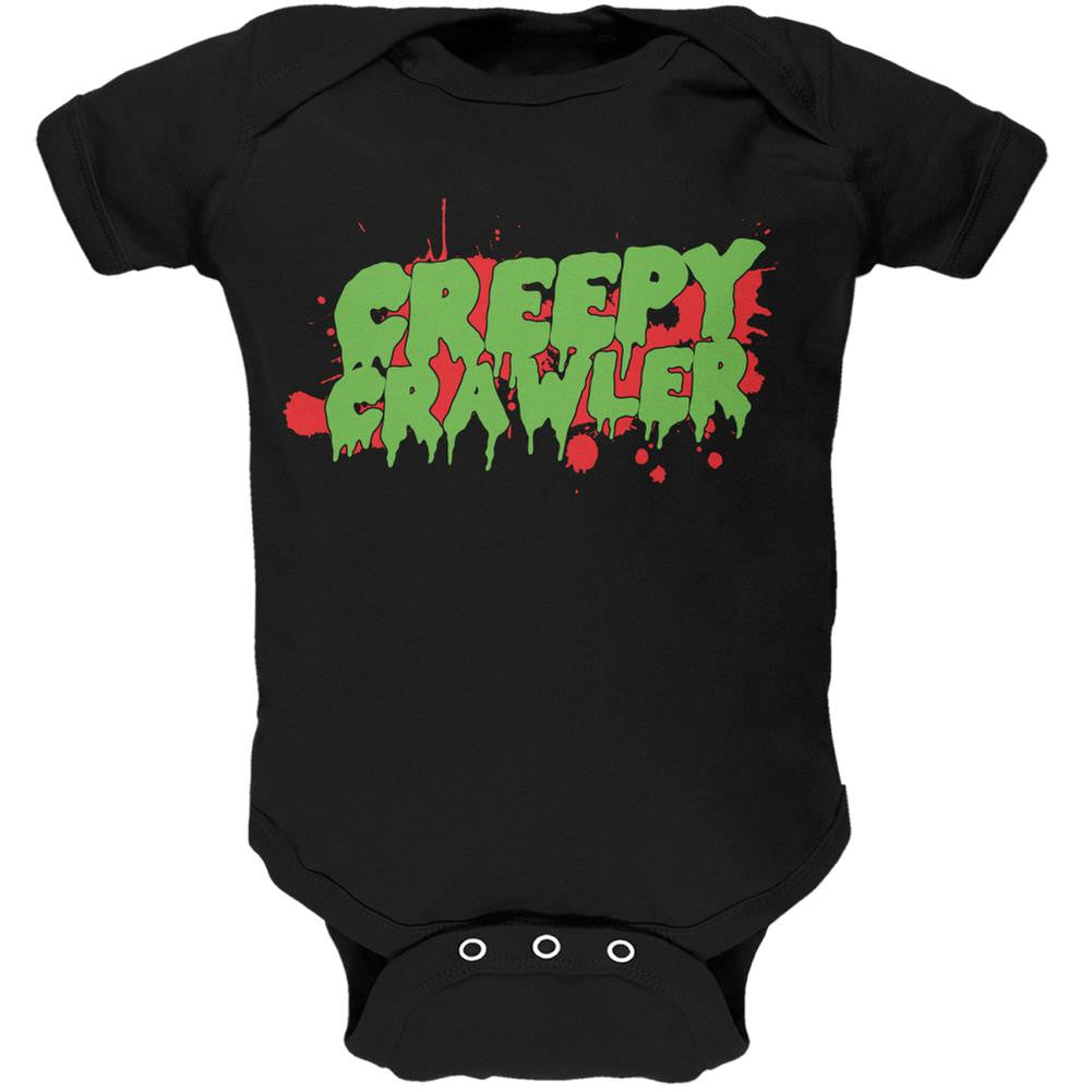 Halloween Creepy Crawler Black Soft Baby One Piece Baby One Piece Old Glory 0-3M Black 