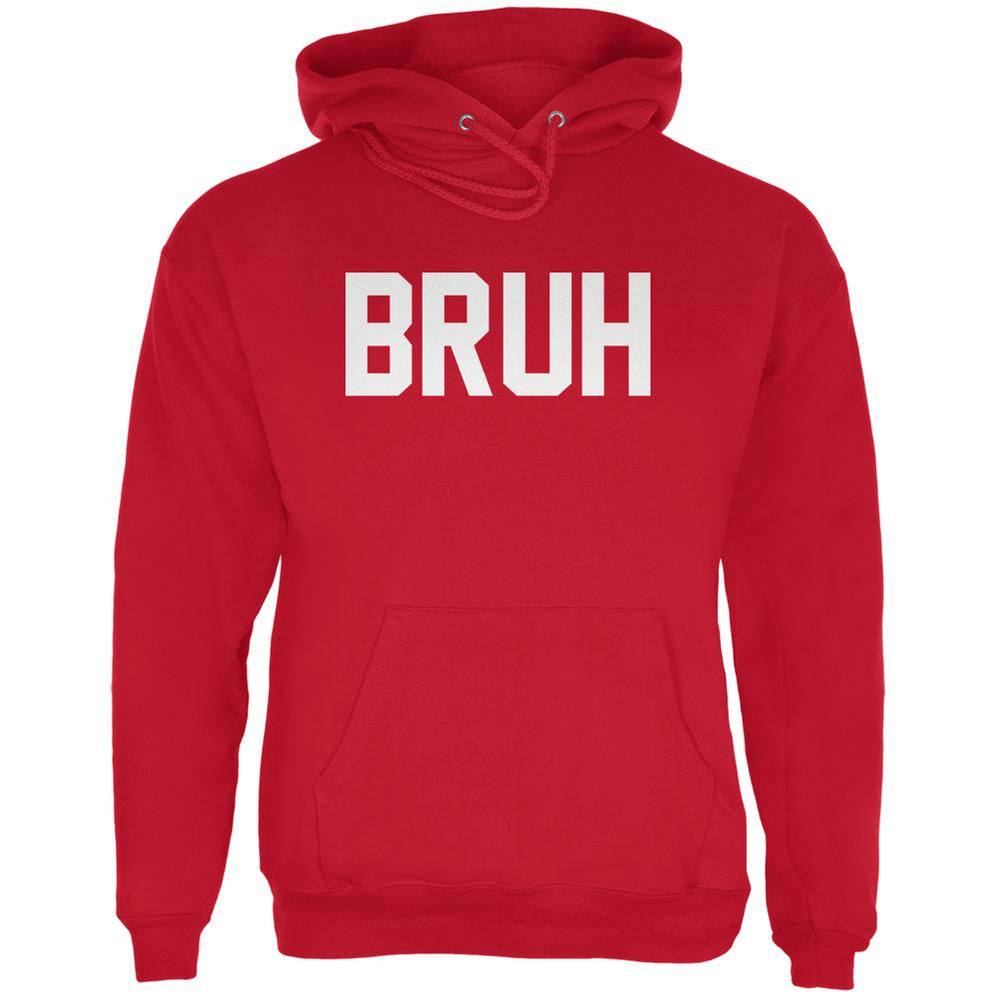 Bruh Red Adult Hoodie Men's Hoodies Old Glory SM Red 