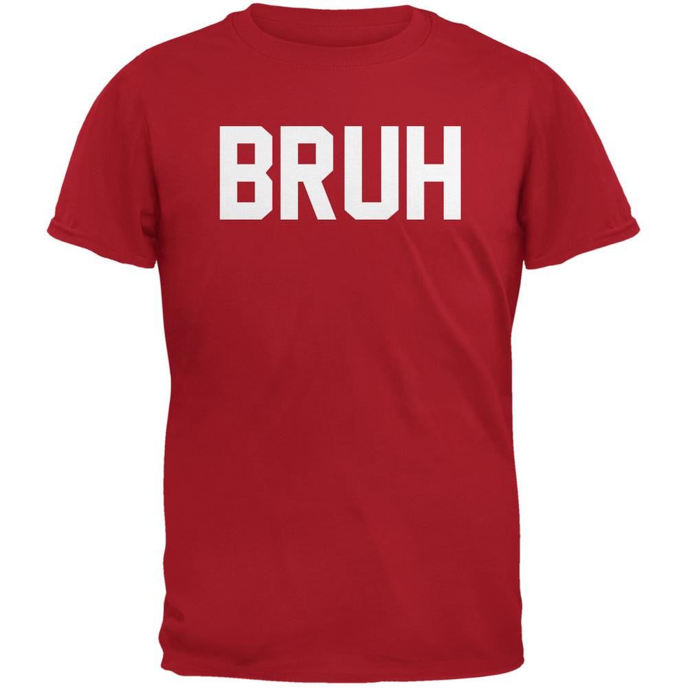 Bruh Red Adult T-Shirt Men's T-Shirts Old Glory 2XL Red 