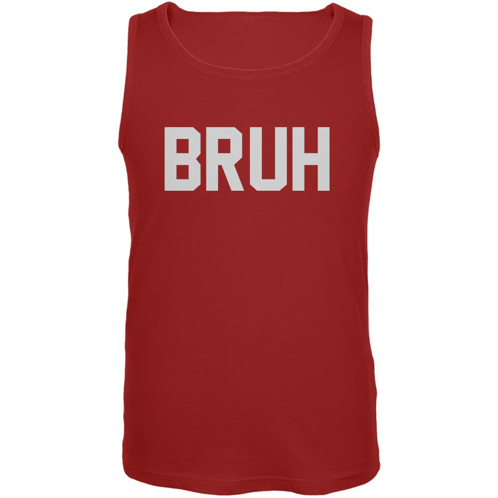 Bruh Red Adult Tank Top Men's Tank Tops Old Glory 2XL Red 