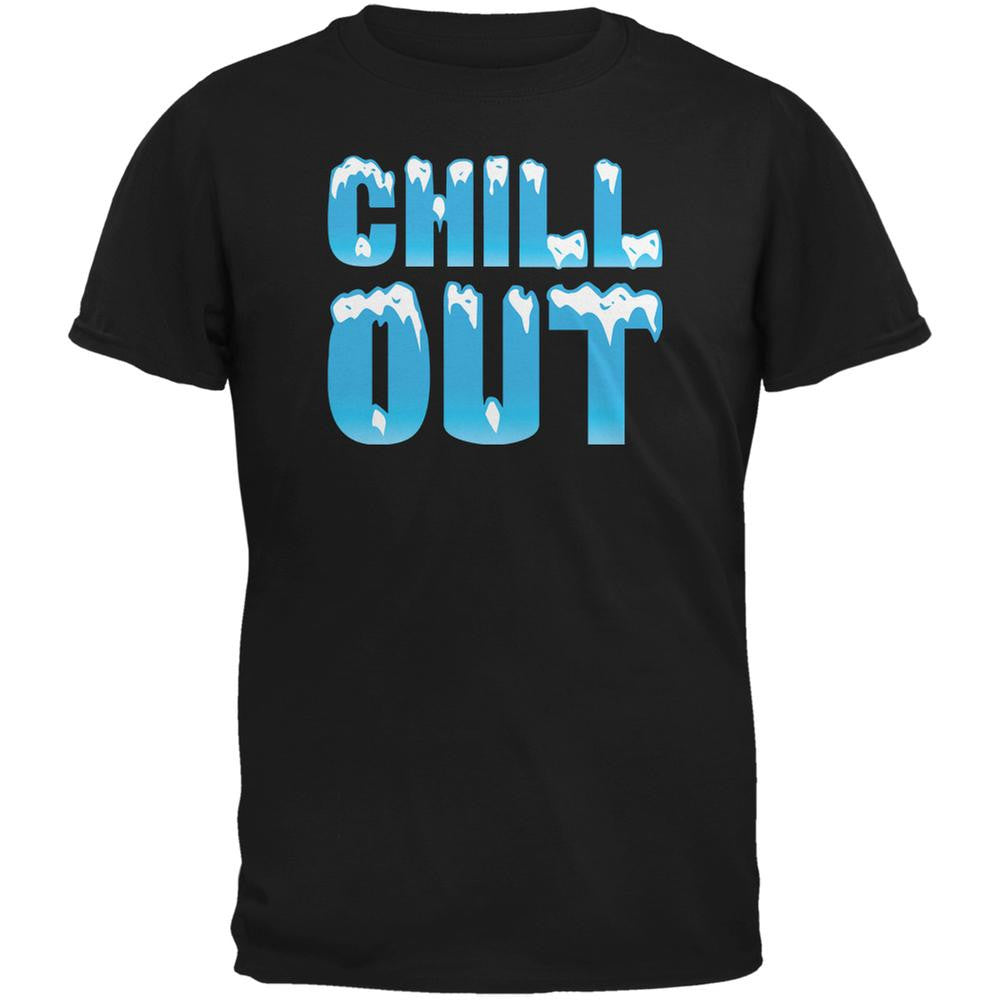 Chill Out Black Adult T-Shirt Men's T-Shirts Old Glory 2XL Black 