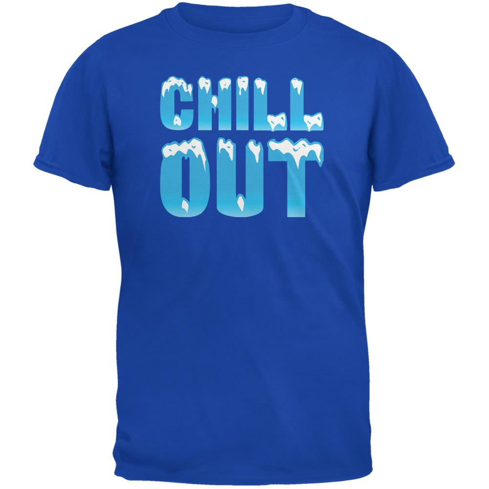 Chill Out Royal Adult T-Shirt Men's T-Shirts Old Glory 2XL Blue 