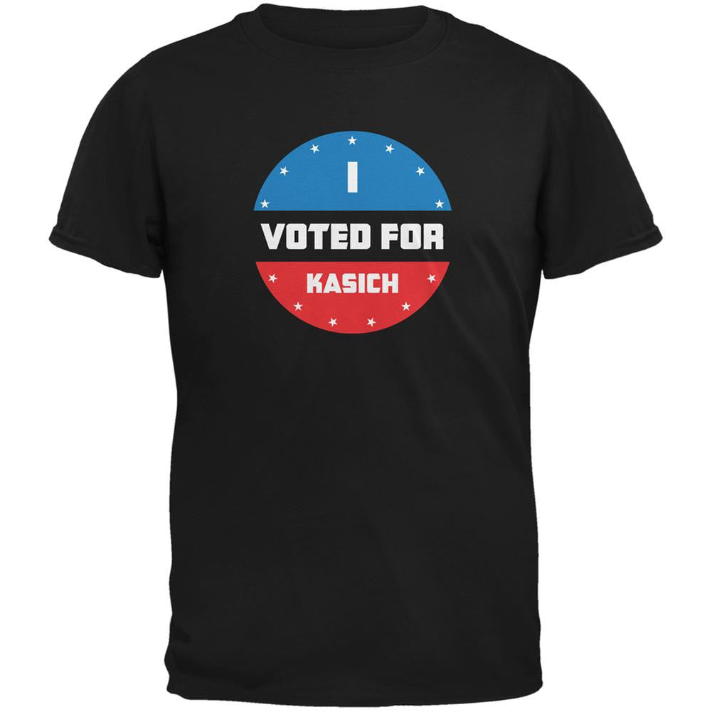 Election 2016 I Voted For Kasich Black Adult T-Shirt Men's T-Shirts Old Glory 2XL Black 