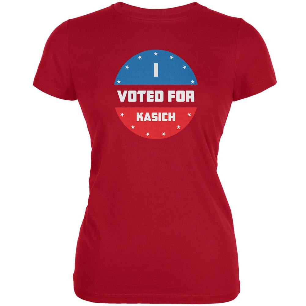 Election 2016 I Voted For Kasich Red Juniors Soft T-Shirt Juniors T-Shirts Old Glory 2XL Red 