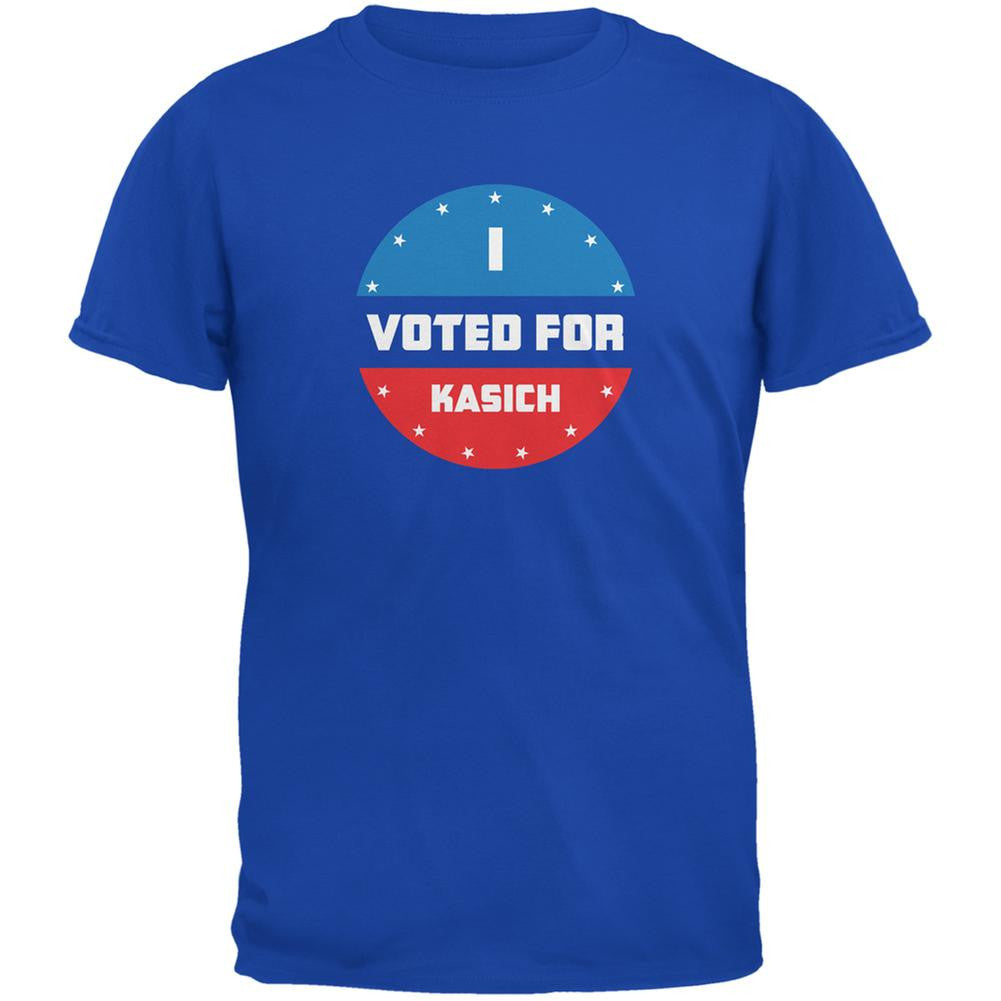 Election 2016 I Voted For Kasich Royal Adult T-Shirt Men's T-Shirts Old Glory 2XL Blue 