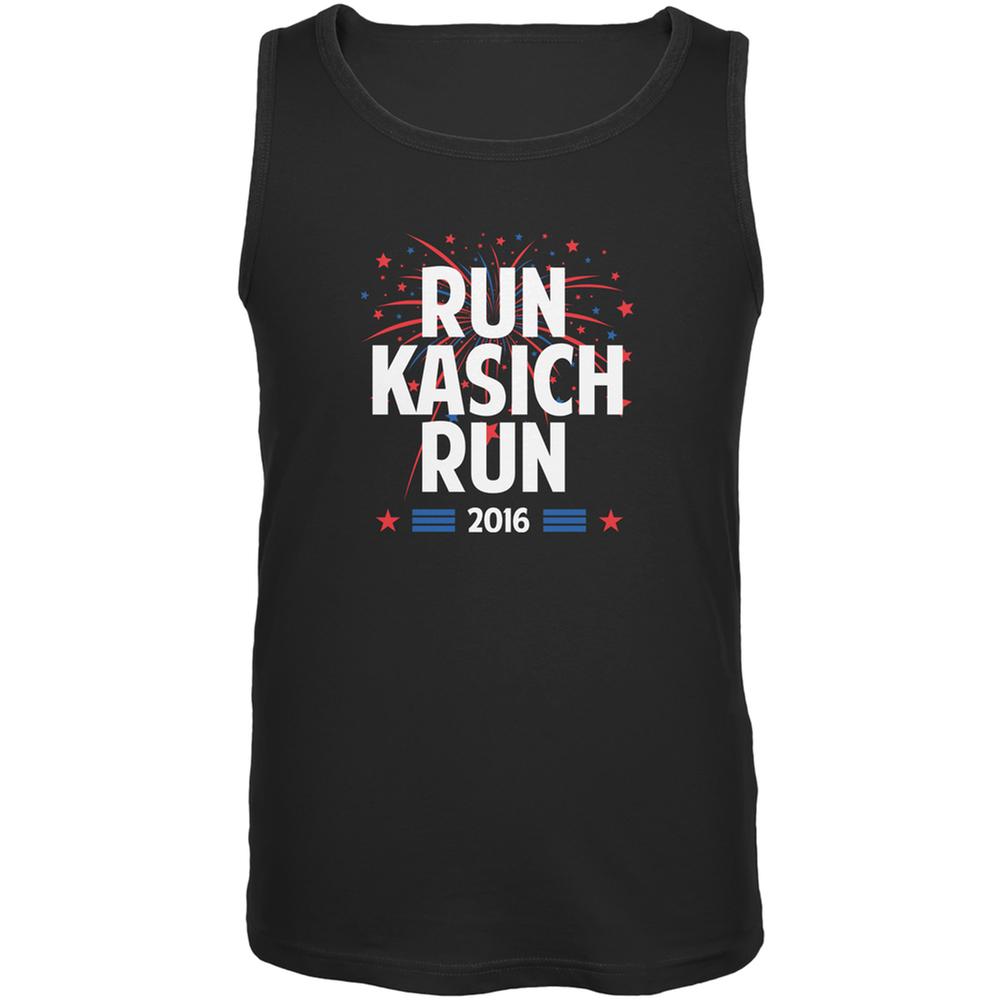 Election 2016 Run Kasich Run Black Adult Tank Top Men's Tank Tops Old Glory 2XL Black 