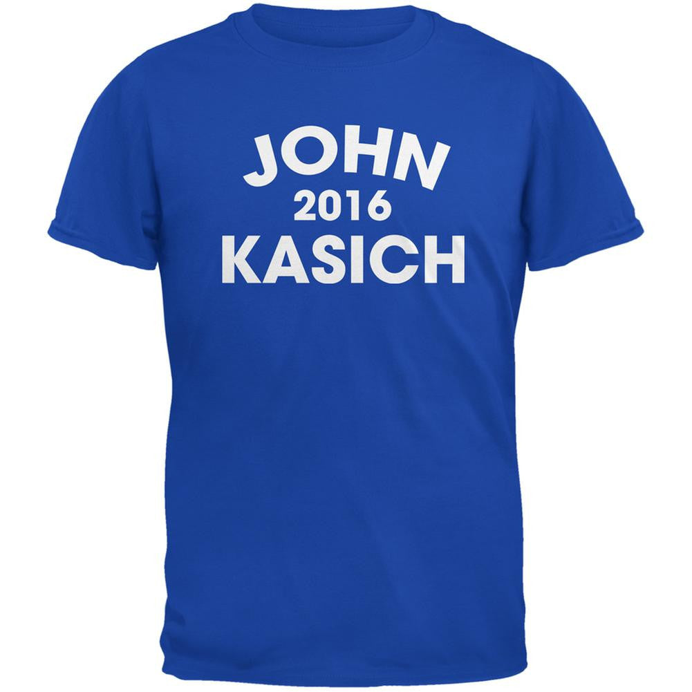 Election 2016 John Kasich Varsity Royal Adult T-Shirt Men's T-Shirts Old Glory 2XL Blue 