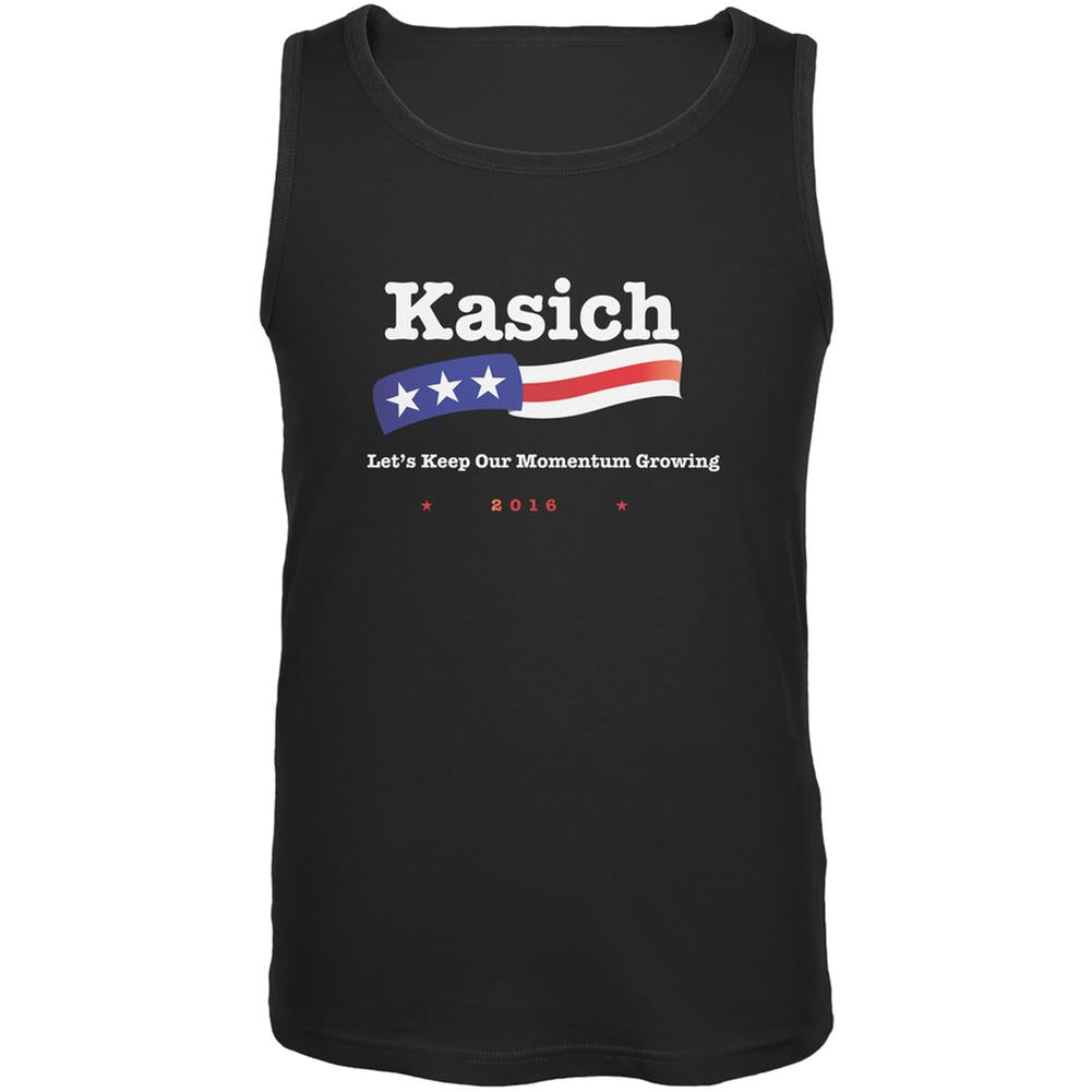 Election 2016 Kasich Momentum Growing Black Adult Tank Top Men's Tank Tops Old Glory 2XL Black 