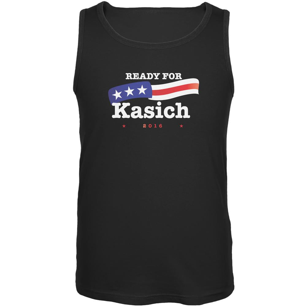 Election 2016 Ready for Kasich Black Adult Tank Top Men's Tank Tops Old Glory 2XL Black 