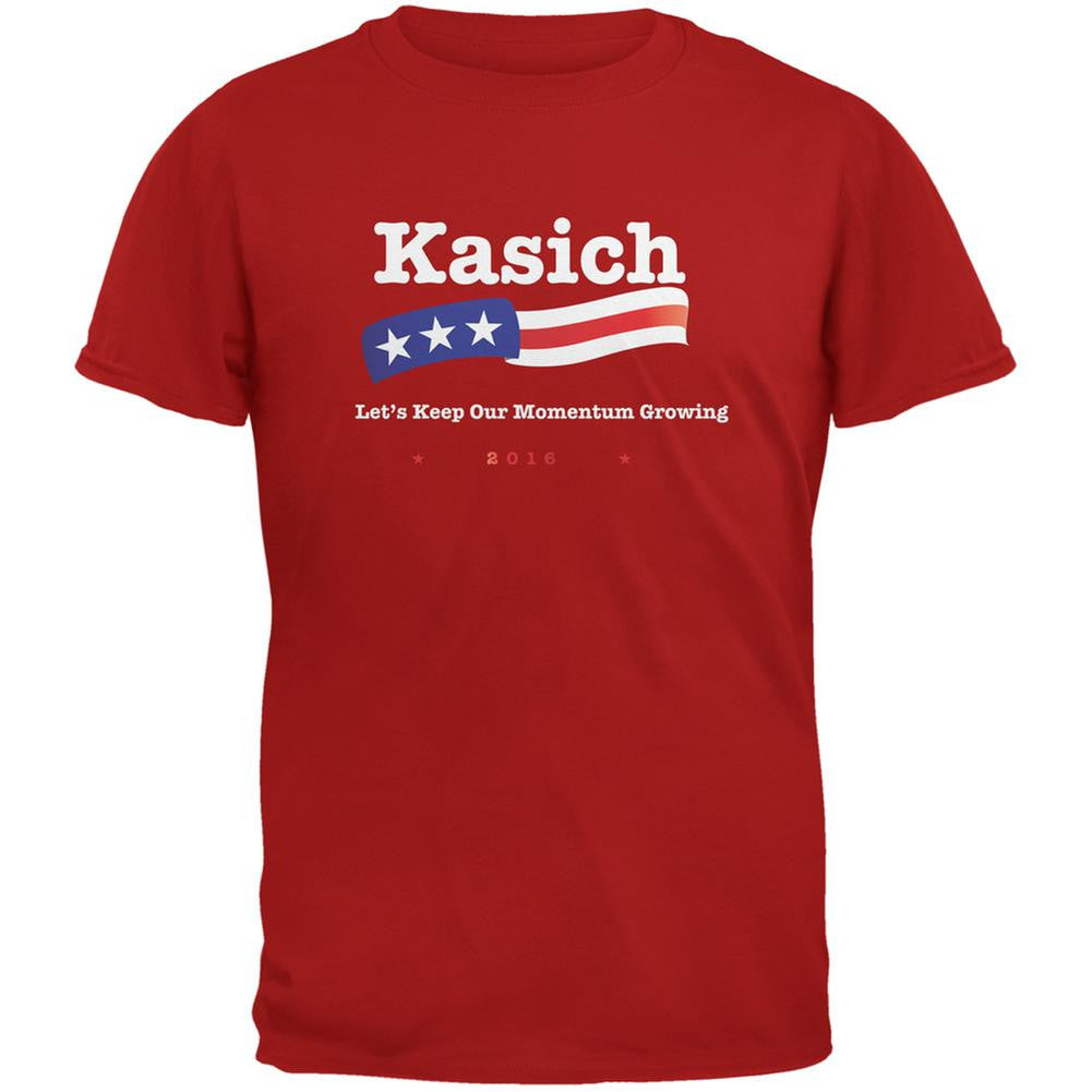 Election 2016 Kasich Momentum Growing Red Adult T-Shirt Men's T-Shirts Old Glory 2XL Red 