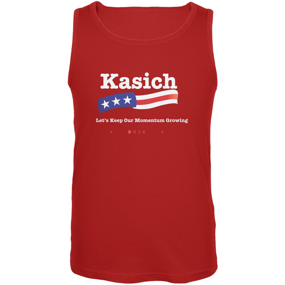 Election 2016 Kasich Momentum Growing Red Adult Tank Top Men's Tank Tops Old Glory 2XL Red 