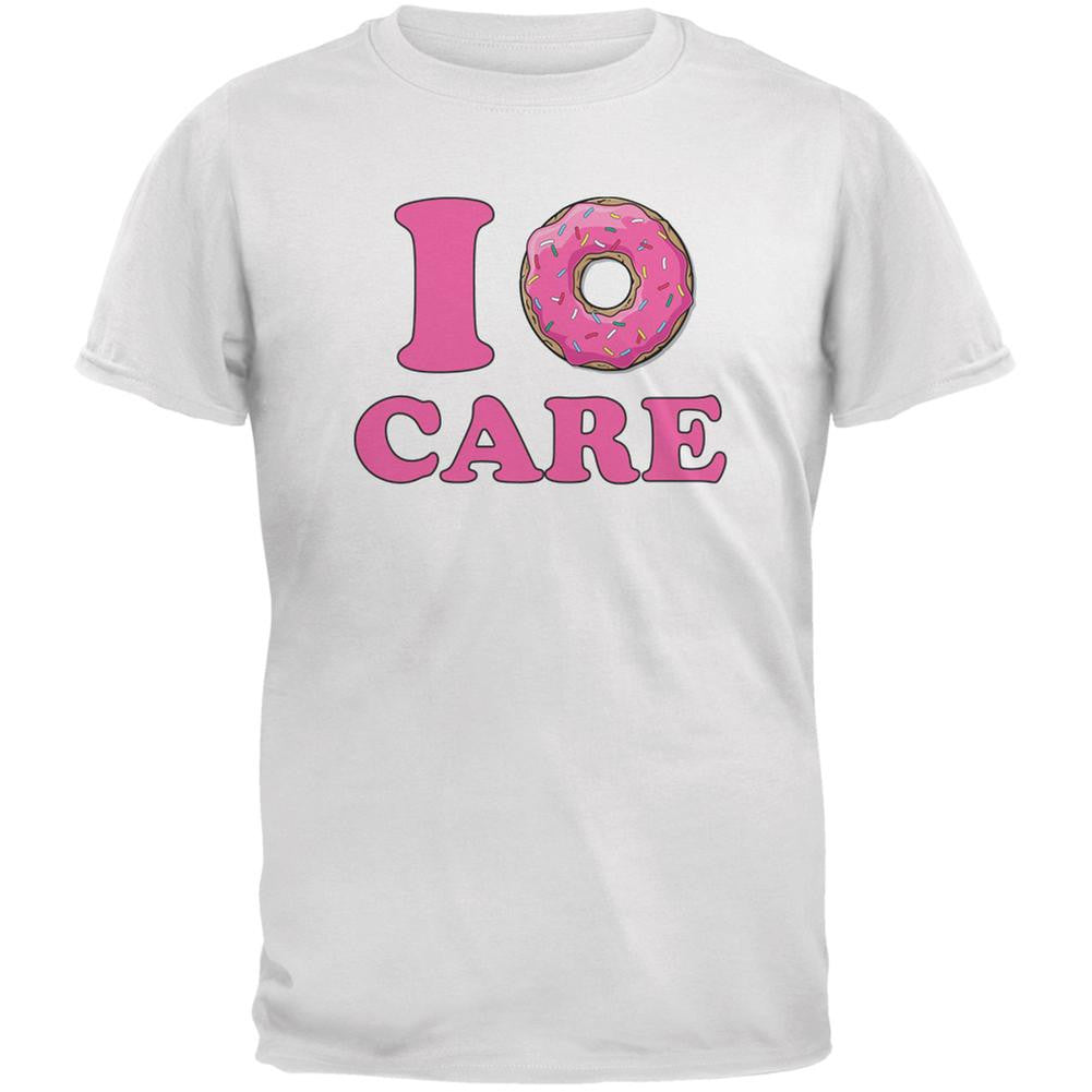 I Donut Care White Adult T-Shirt Men's T-Shirts Old Glory 2XL White 