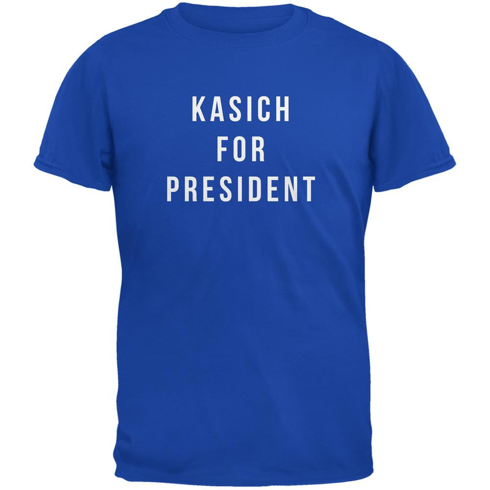 Election 2016 Kasich For President Royal Adult T-Shirt Men's T-Shirts Old Glory 2XL Blue 