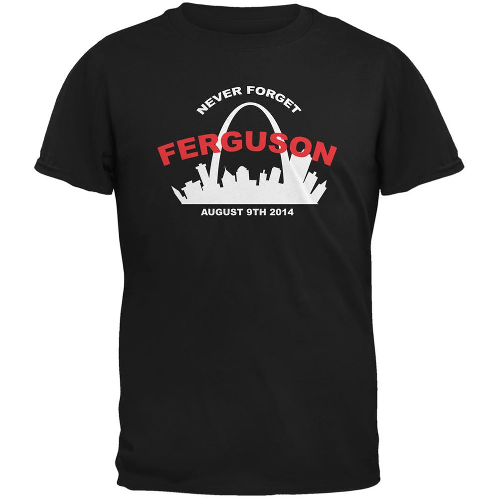 Ferguson Never Forget Black Adult T-Shirt Men's T-Shirts Old Glory 2XL Black 