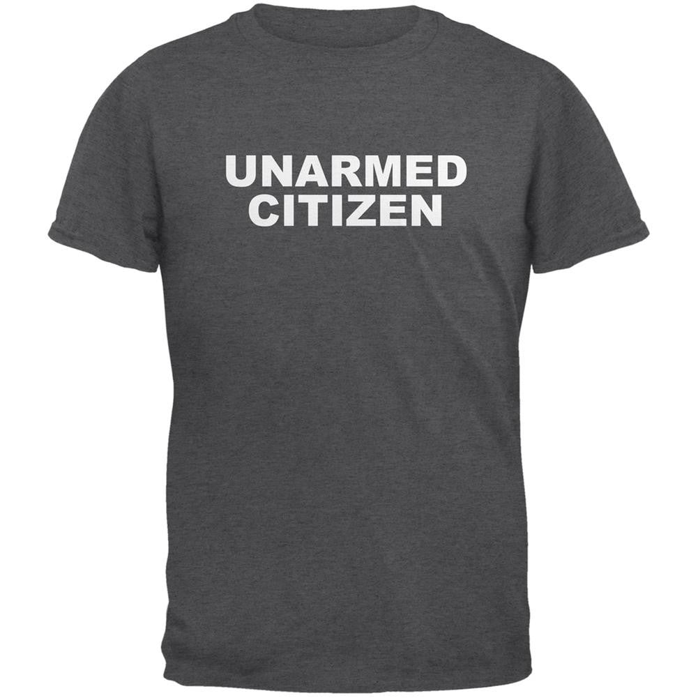 Ferguson Unarmed Citizen Dark Heather Adult T-Shirt Men's T-Shirts Old Glory 2XL Grey 