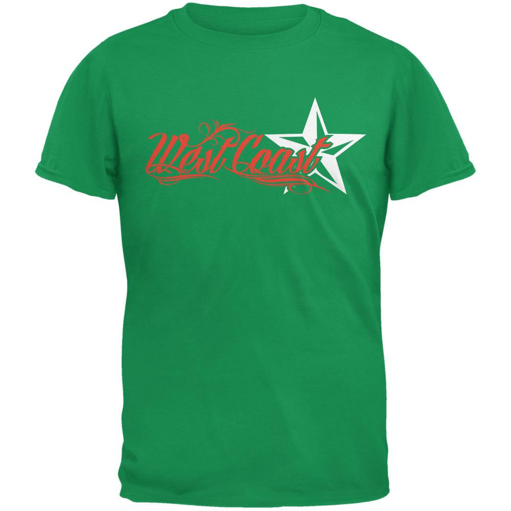 West Coast Nautical Star Irish Green Adult T-Shirt Men's T-Shirts Old Glory 2XL Green 