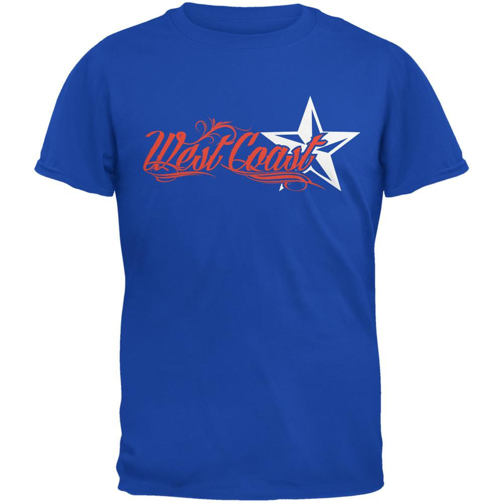 West Coast Nautical Star Royal Adult T-Shirt Men's T-Shirts Old Glory 2XL Blue 