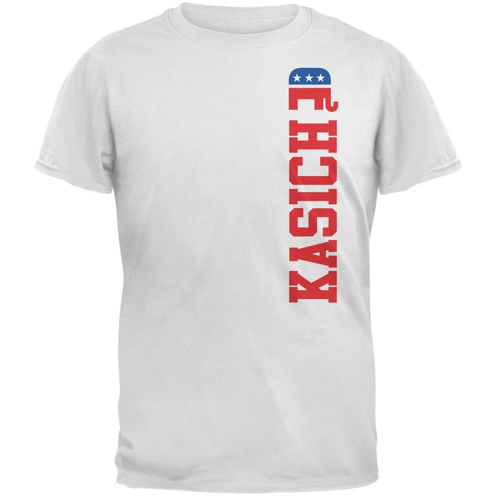 Election 2016 Team John Kasich White Adult T-Shirt Men's T-Shirts Old Glory 2XL White 