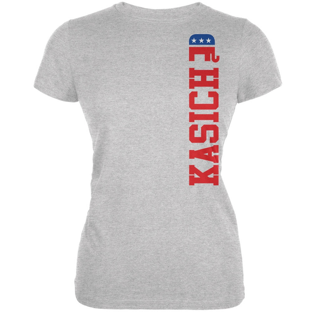 Election 2016 Team John Kasich Heather Grey Juniors Soft T-Shirt Juniors T-Shirts Old Glory 2XL Grey 