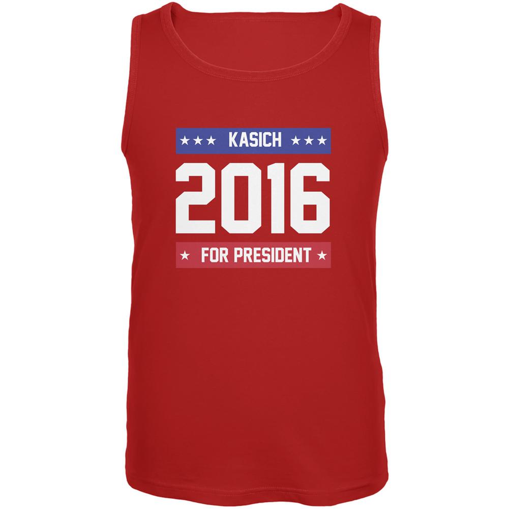 Election 2016 Kasich For President 2016 Red Adult Tank Top Men's Tank Tops Old Glory 2XL Red 