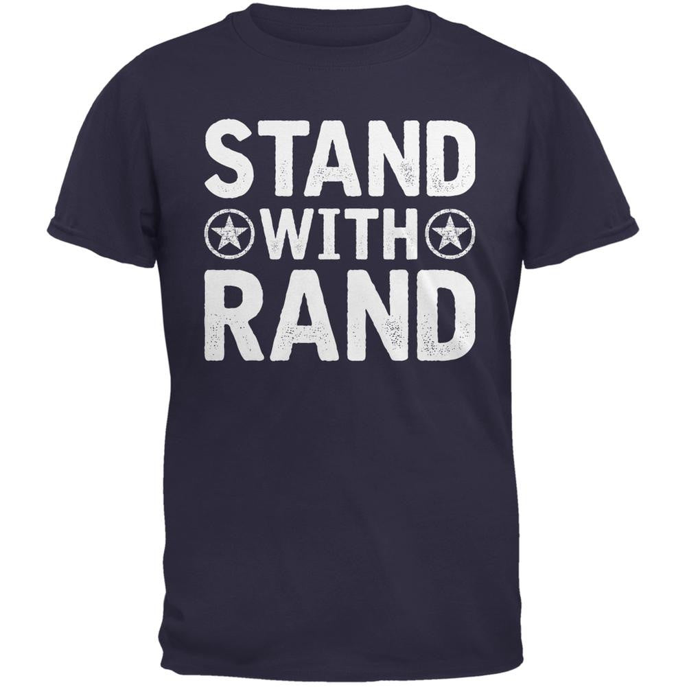 Election 2016 Stand With Rand Distressed Navy Adult T-Shirt Men's T-Shirts Old Glory 2XL Blue 