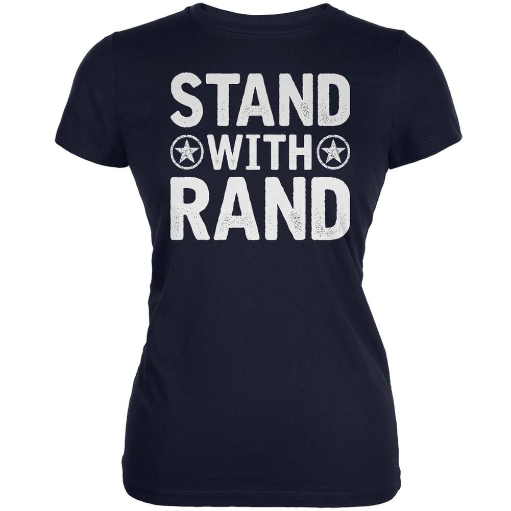 Election 2016 Stand With Rand Distressed Navy Juniors Soft T-Shirt Juniors T-Shirts Old Glory 2XL Blue 