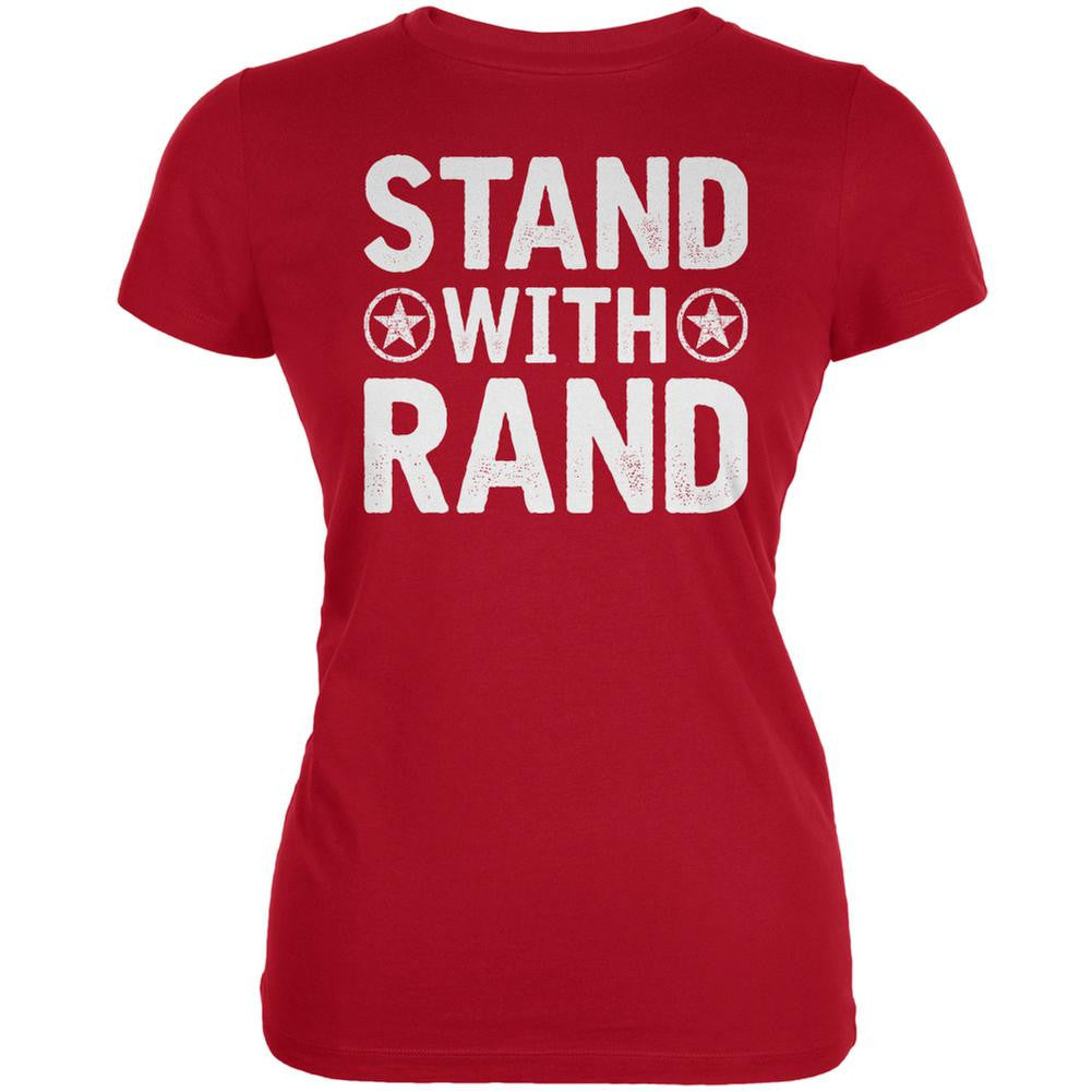 Election 2016 Stand With Rand Distressed Red Juniors Soft T-Shirt Juniors T-Shirts Old Glory 2XL Red 