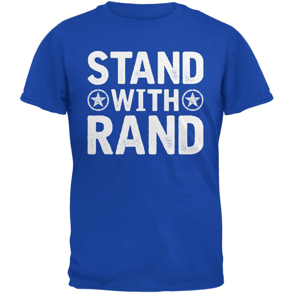 Election 2016 Stand With Rand Distressed Royal Adult T-Shirt Men's T-Shirts Old Glory 2XL Blue 