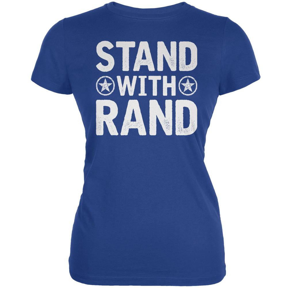 Election 2016 Stand With Rand Distressed Royal Juniors Soft T-Shirt Juniors T-Shirts Old Glory 2XL Blue 