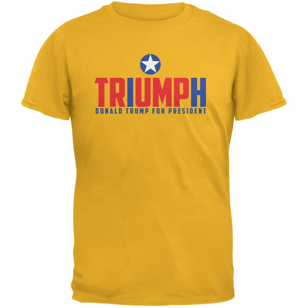 Election 2016 Triumph Trump for President Gold Adult T-Shirt Men's T-Shirts Old Glory 2XL Yellow 