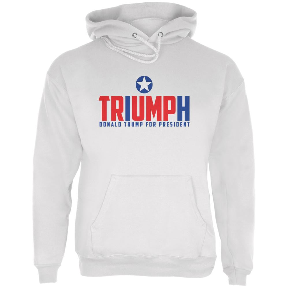 Election 2016 Triumph Trump for President White Adult Hoodie Men's Hoodies Old Glory LG White 