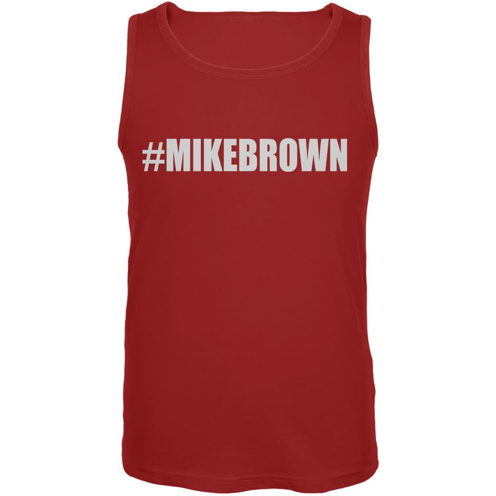 Ferguson #MIKEBROWN Red Adult Tank Top Men's Tank Tops Old Glory 2XL Red 