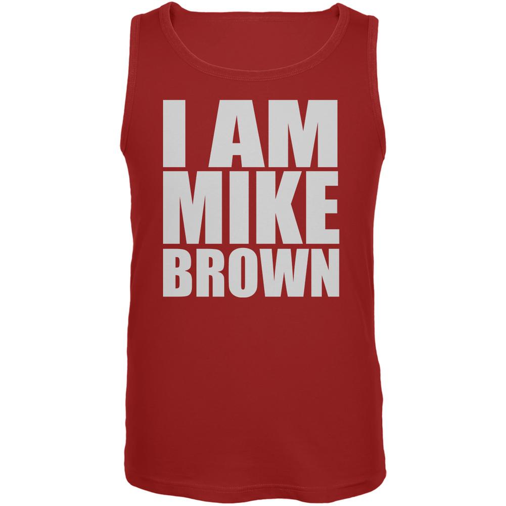 Ferguson I Am Mike Brown Red Adult Tank Top Men's Tank Tops Old Glory 2XL Red 