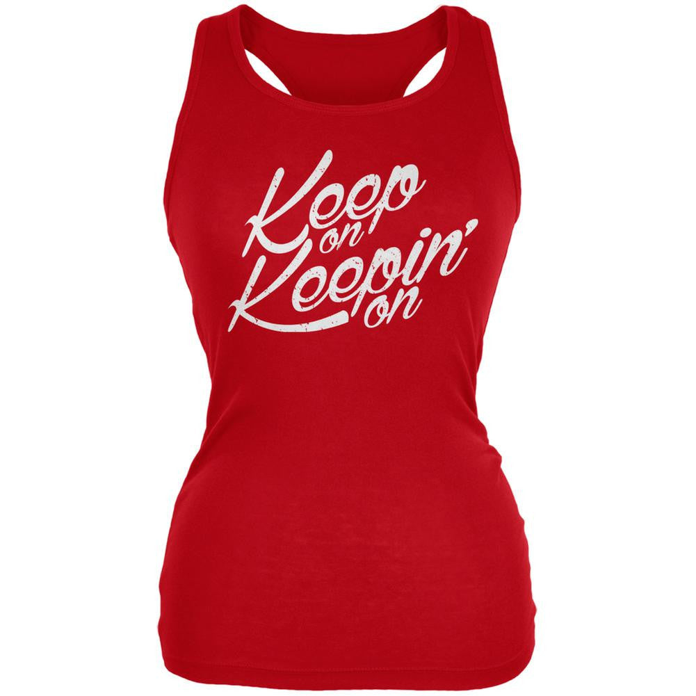 Keep On Keepin On Red Juniors Soft Tank Top Juniors Tank Tops Old Glory 2XL Red 