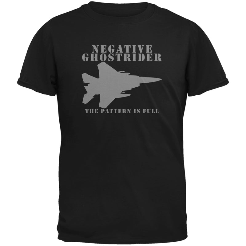 Negative Ghostrider Pattern Is Full Black Adult T-Shirt Men's T-Shirts Old Glory 3XL Black 