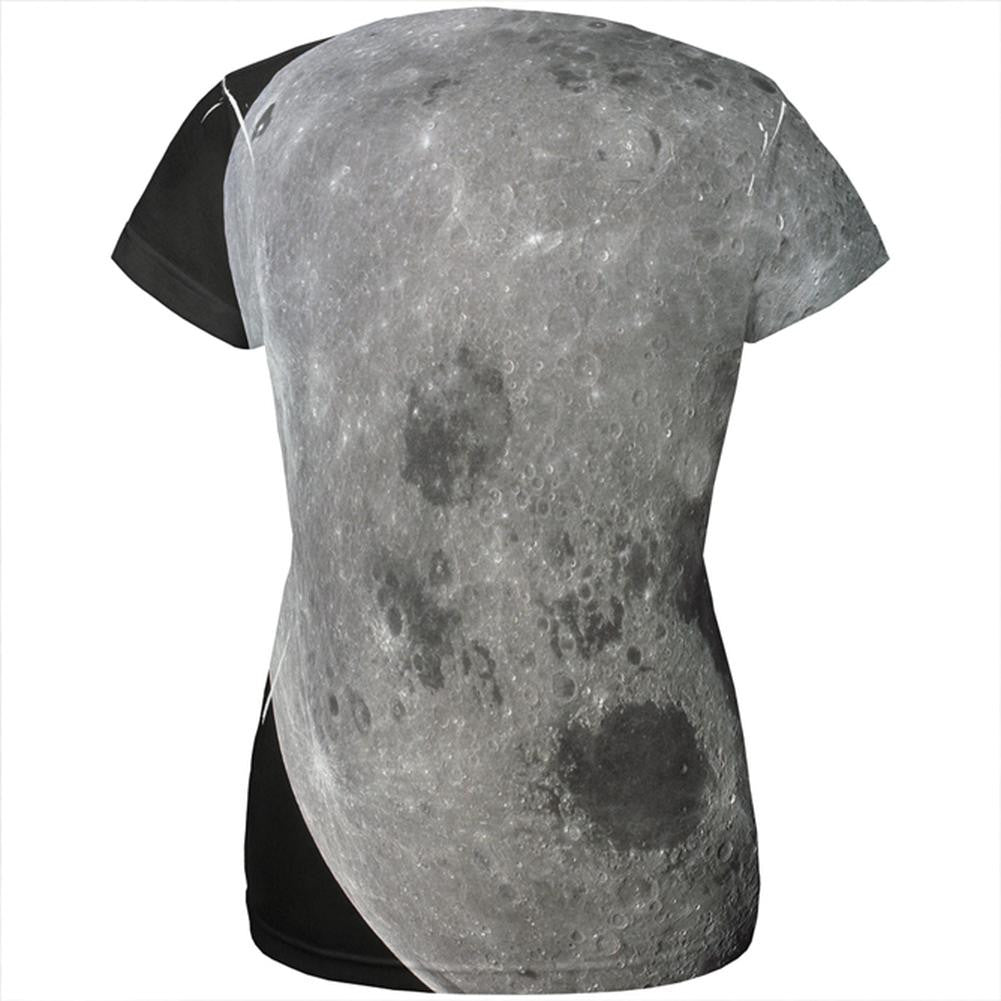 Moon All Over Womens T-Shirt Women's T-Shirts Old Glory   