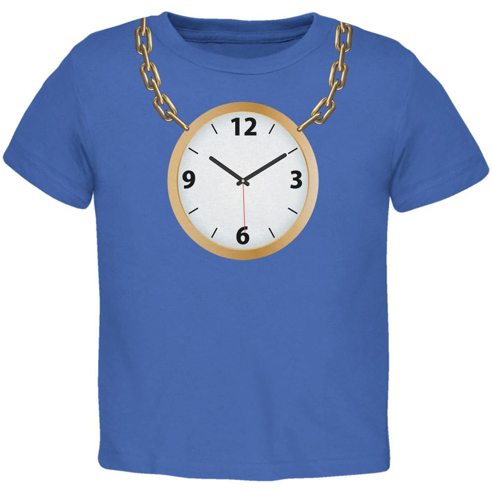 Clock Necklace Royal Toddler T-Shirt Toddler T-Shirts Old Glory 2T Blue 