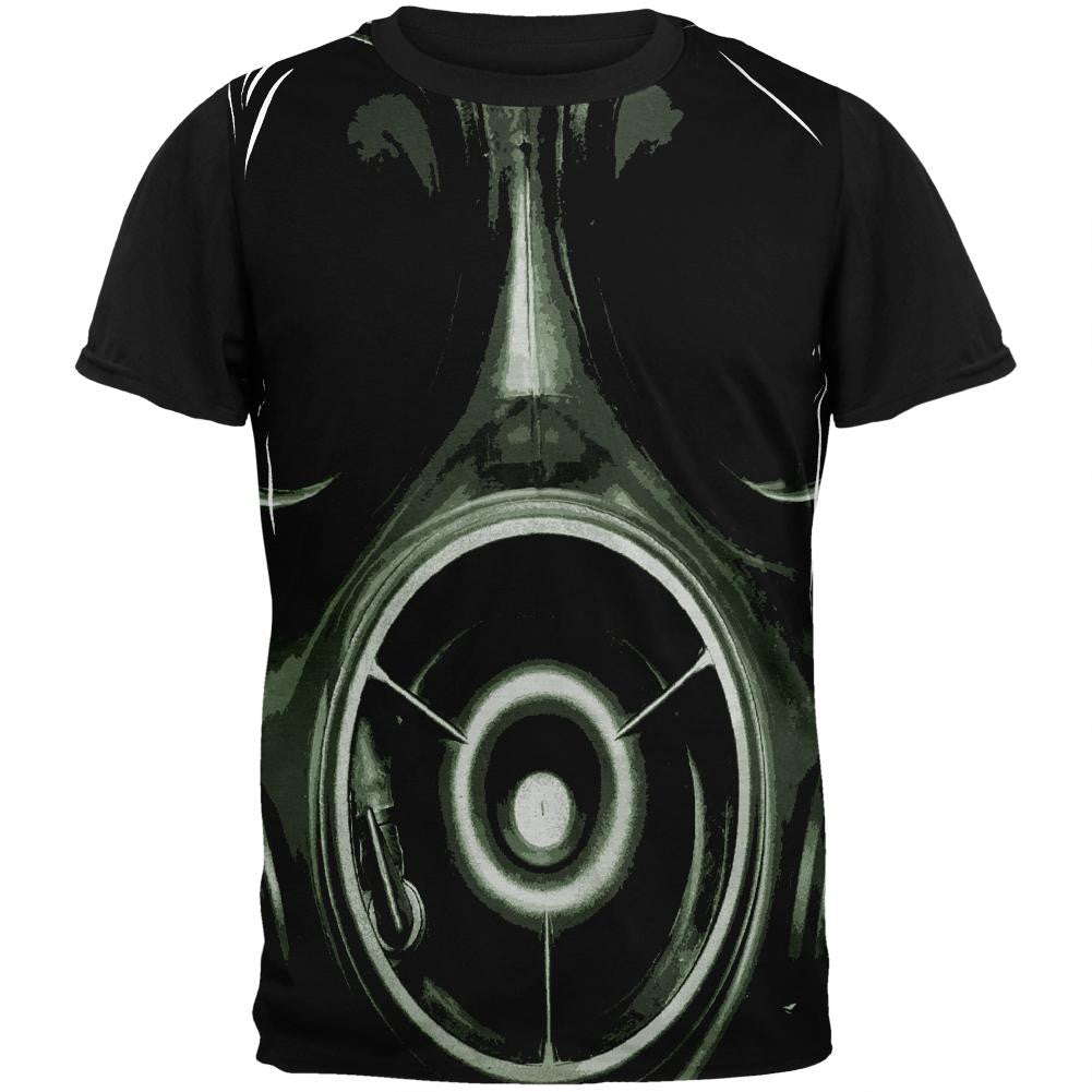 Gas Mask Adult Black Back T-Shirt Men's T-Shirts Old Glory SM Multi 