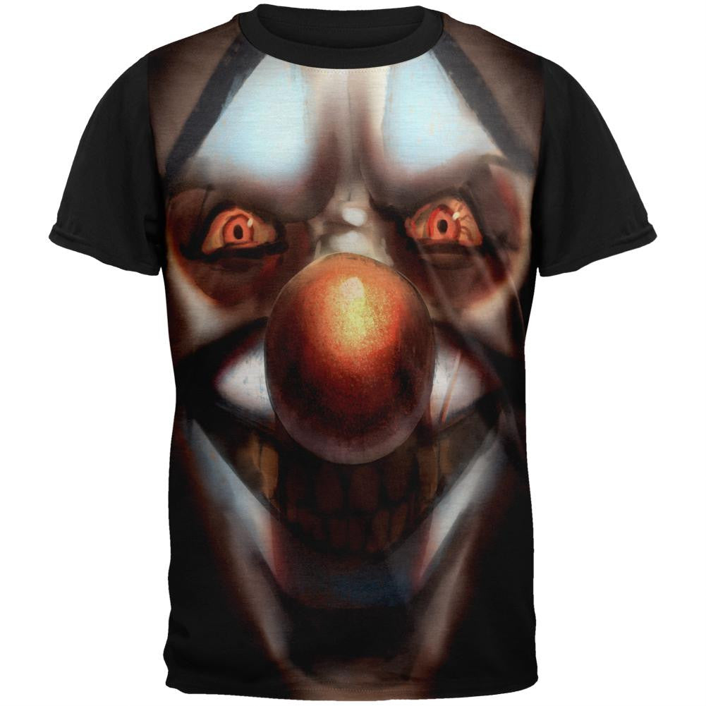 Halloween Insane Clown Adult Black Back T-Shirt Men's T-Shirts Old Glory SM Black 